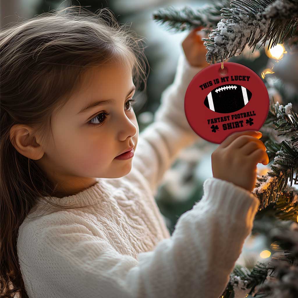 Lucky Fantasy Football Christmas Ornament Vintage Commissioner Draft Party Commish FFL TS10 Print Your Wear