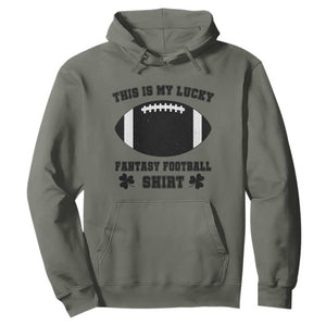 Lucky Fantasy Football Hoodie Vintage Commissioner Draft Party Commish FFL TS10 Military Green Print Your Wear