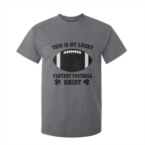 Lucky Fantasy Football T Shirt For Kid Vintage Commissioner Draft Party Commish FFL TS10 Charcoal Print Your Wear