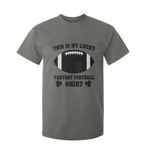 Lucky Fantasy Football T Shirt For Kid Vintage Commissioner Draft Party Commish FFL TS10 Military Green Print Your Wear
