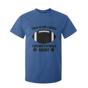Lucky Fantasy Football T Shirt For Kid Vintage Commissioner Draft Party Commish FFL TS10 Royal Blue Print Your Wear