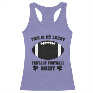 Lucky Fantasy Football Racerback Tank Top Vintage Commissioner Draft Party Commish FFL TS10 Violet Print Your Wear