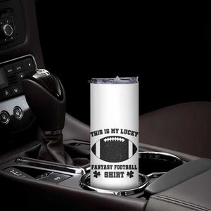 Lucky Fantasy Football Skinny Tumbler Vintage Commissioner Draft Party Commish FFL TS10 Print Your Wear