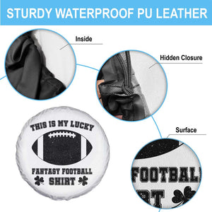Lucky Fantasy Football Spare Tire Cover Vintage Commissioner Draft Party Commish FFL TS10 Print Your Wear