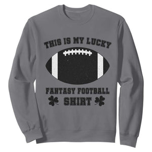 Lucky Fantasy Football Sweatshirt Vintage Commissioner Draft Party Commish FFL TS10 Charcoal Print Your Wear