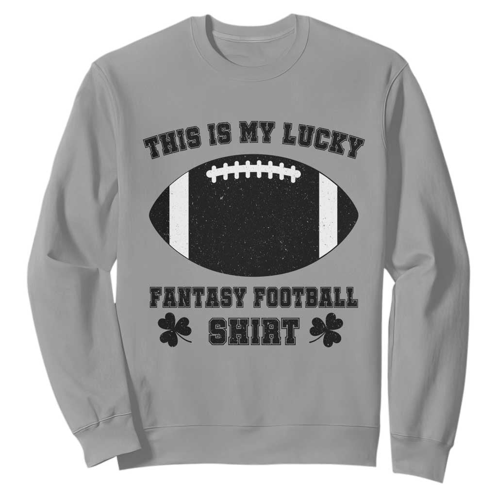 Lucky Fantasy Football Sweatshirt Vintage Commissioner Draft Party Commish FFL TS10 Sport Gray Print Your Wear