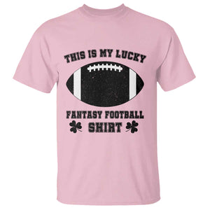 Lucky Fantasy Football T Shirt Vintage Commissioner Draft Party Commish FFL TS10 Light Pink Print Your Wear