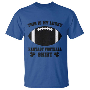 Lucky Fantasy Football T Shirt Vintage Commissioner Draft Party Commish FFL TS10 Royal Blue Print Your Wear
