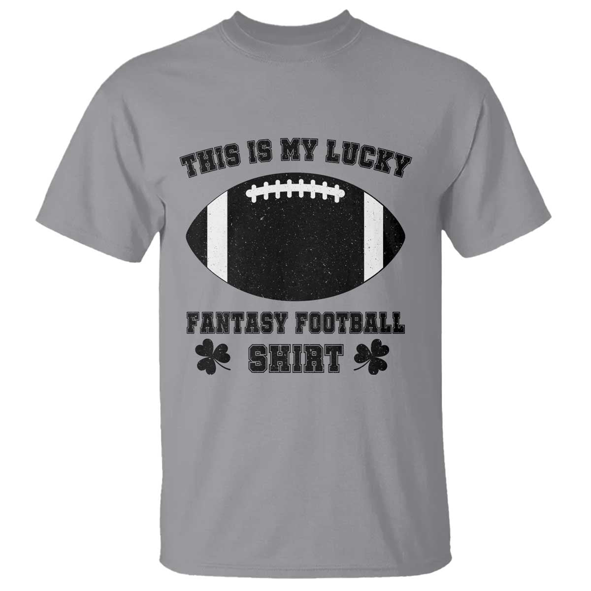 Lucky Fantasy Football T Shirt Vintage Commissioner Draft Party Commish FFL TS10 Sport Gray Print Your Wear