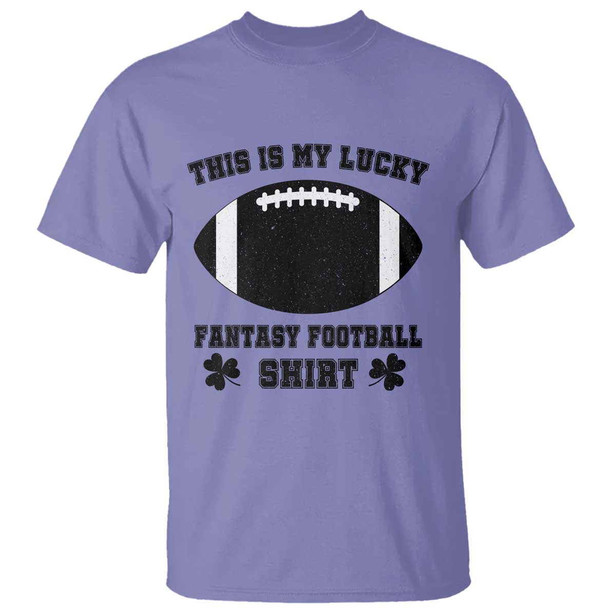 Lucky Fantasy Football T Shirt Vintage Commissioner Draft Party Commish FFL TS10 Violet Print Your Wear