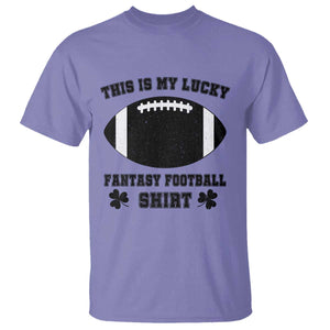 Lucky Fantasy Football T Shirt Vintage Commissioner Draft Party Commish FFL TS10 Violet Print Your Wear