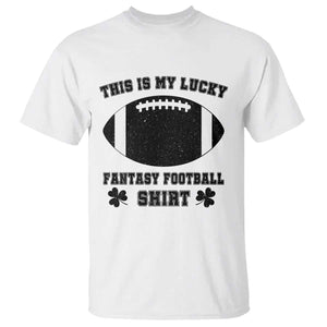 Lucky Fantasy Football T Shirt Vintage Commissioner Draft Party Commish FFL TS10 White Print Your Wear