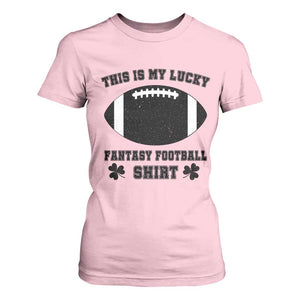 Lucky Fantasy Football T Shirt For Women Vintage Commissioner Draft Party Commish FFL TS10 Light Pink Print Your Wear