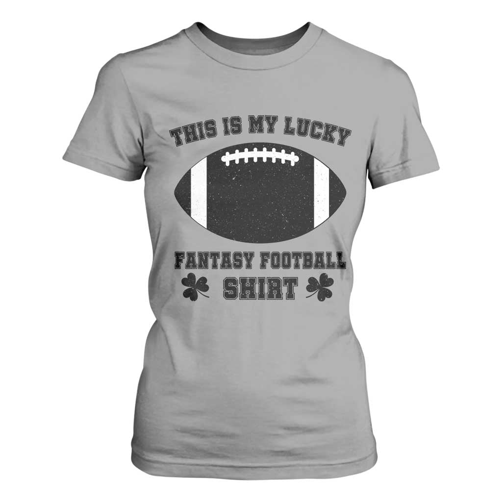 Lucky Fantasy Football T Shirt For Women Vintage Commissioner Draft Party Commish FFL TS10 Sport Gray Print Your Wear