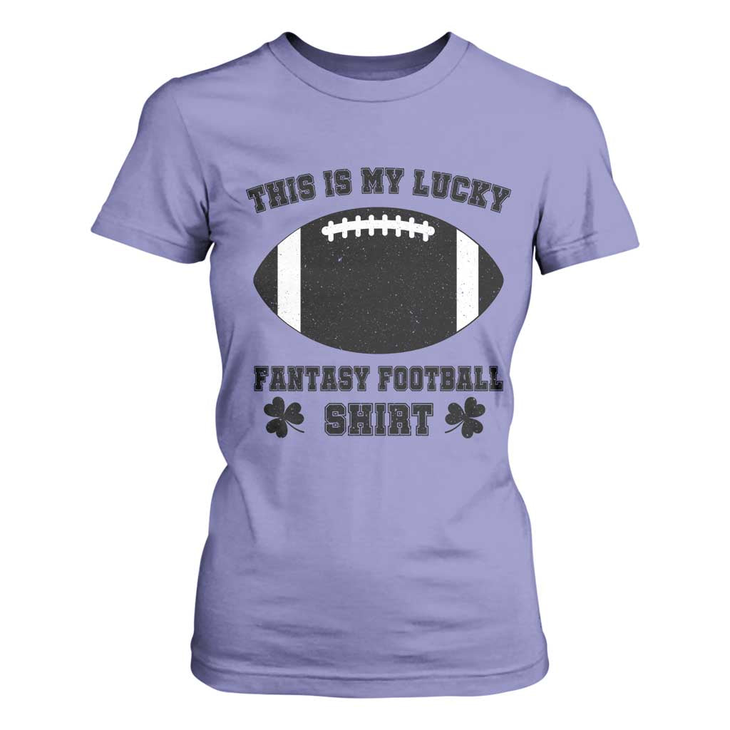 Lucky Fantasy Football T Shirt For Women Vintage Commissioner Draft Party Commish FFL TS10 Violet Print Your Wear