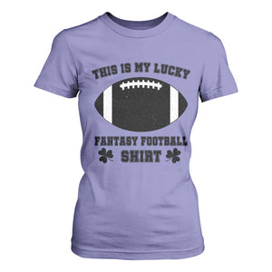 Lucky Fantasy Football T Shirt For Women Vintage Commissioner Draft Party Commish FFL TS10 Violet Print Your Wear