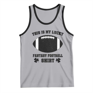 Lucky Fantasy Football Tank Top Vintage Commissioner Draft Party Commish FFL TS10 Athletic Heather Black Print Your Wear