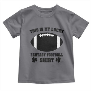 Lucky Fantasy Football Toddler T Shirt Vintage Commissioner Draft Party Commish FFL TS10 Charcoal Print Your Wear