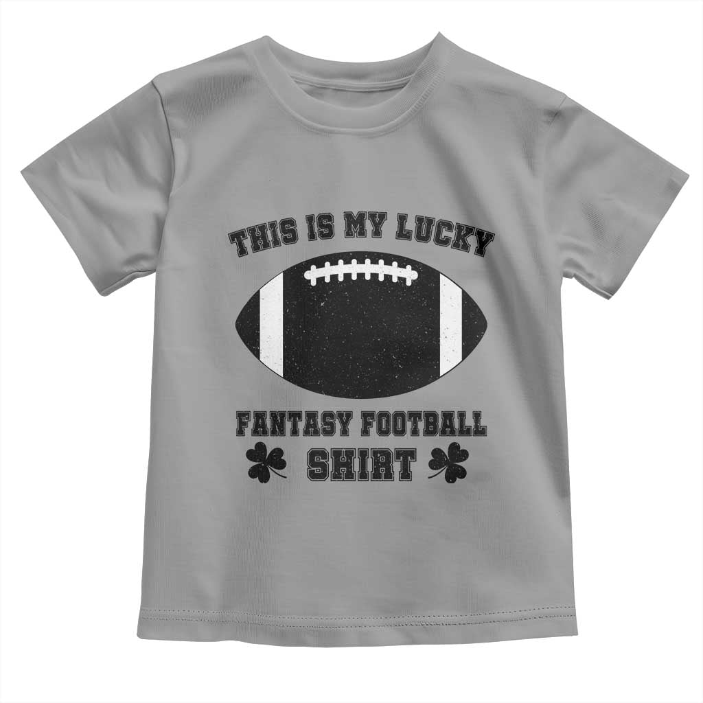 Lucky Fantasy Football Toddler T Shirt Vintage Commissioner Draft Party Commish FFL TS10 Sport Gray Print Your Wear