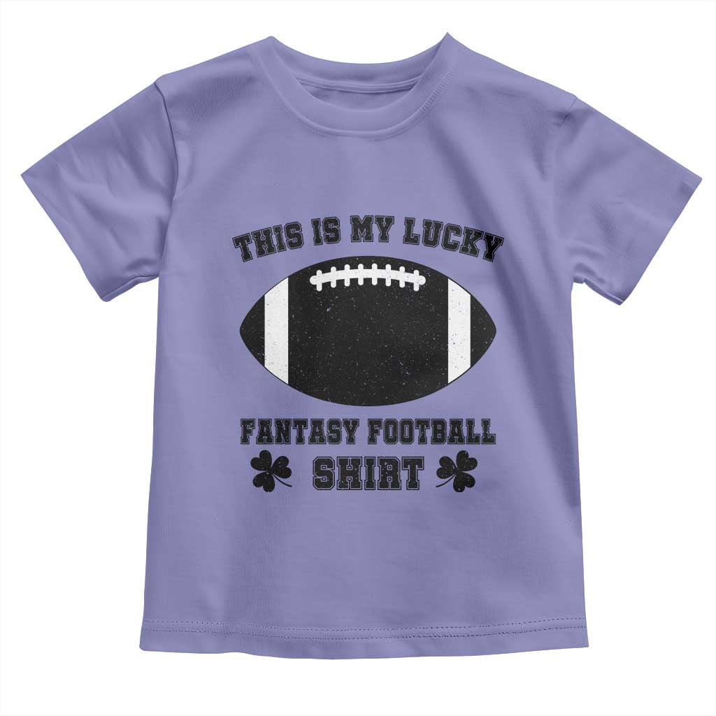 Lucky Fantasy Football Toddler T Shirt Vintage Commissioner Draft Party Commish FFL TS10 Violet Print Your Wear