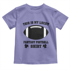 Lucky Fantasy Football Toddler T Shirt Vintage Commissioner Draft Party Commish FFL TS10 Violet Print Your Wear