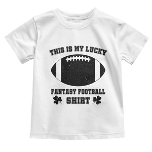 Lucky Fantasy Football Toddler T Shirt Vintage Commissioner Draft Party Commish FFL TS10 White Print Your Wear