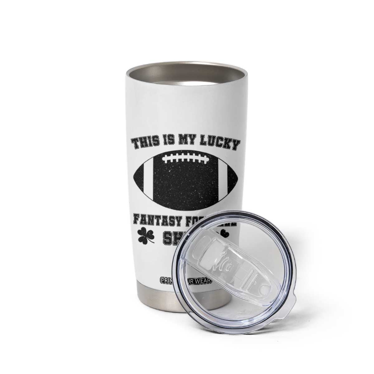 Lucky Fantasy Football Tumbler Cup Vintage Commissioner Draft Party Commish FFL TS10 Print Your Wear
