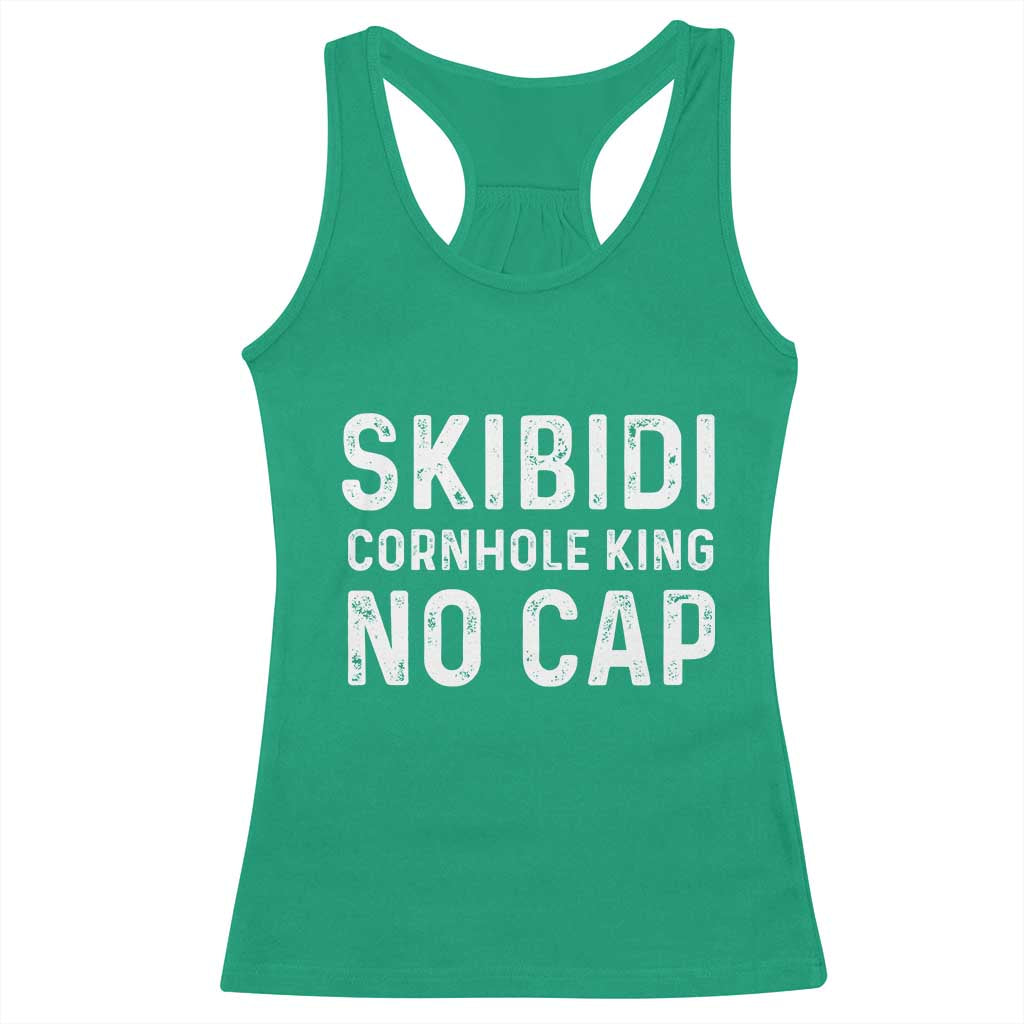 Cornhole King Racerback Tank Top No Cap Funny Bean Bag Toss Game TS10 Irish Green Print Your Wear