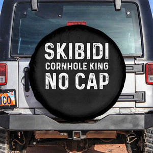 Cornhole King Spare Tire Cover No Cap Funny Bean Bag Toss Game TS10 No hole Black Print Your Wear