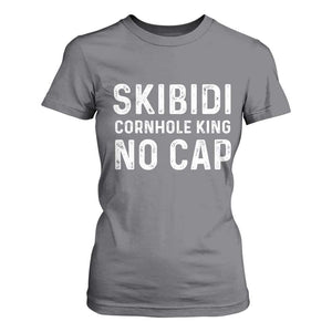 Cornhole King T Shirt For Women No Cap Funny Bean Bag Toss Game TS10 Charcoal Print Your Wear