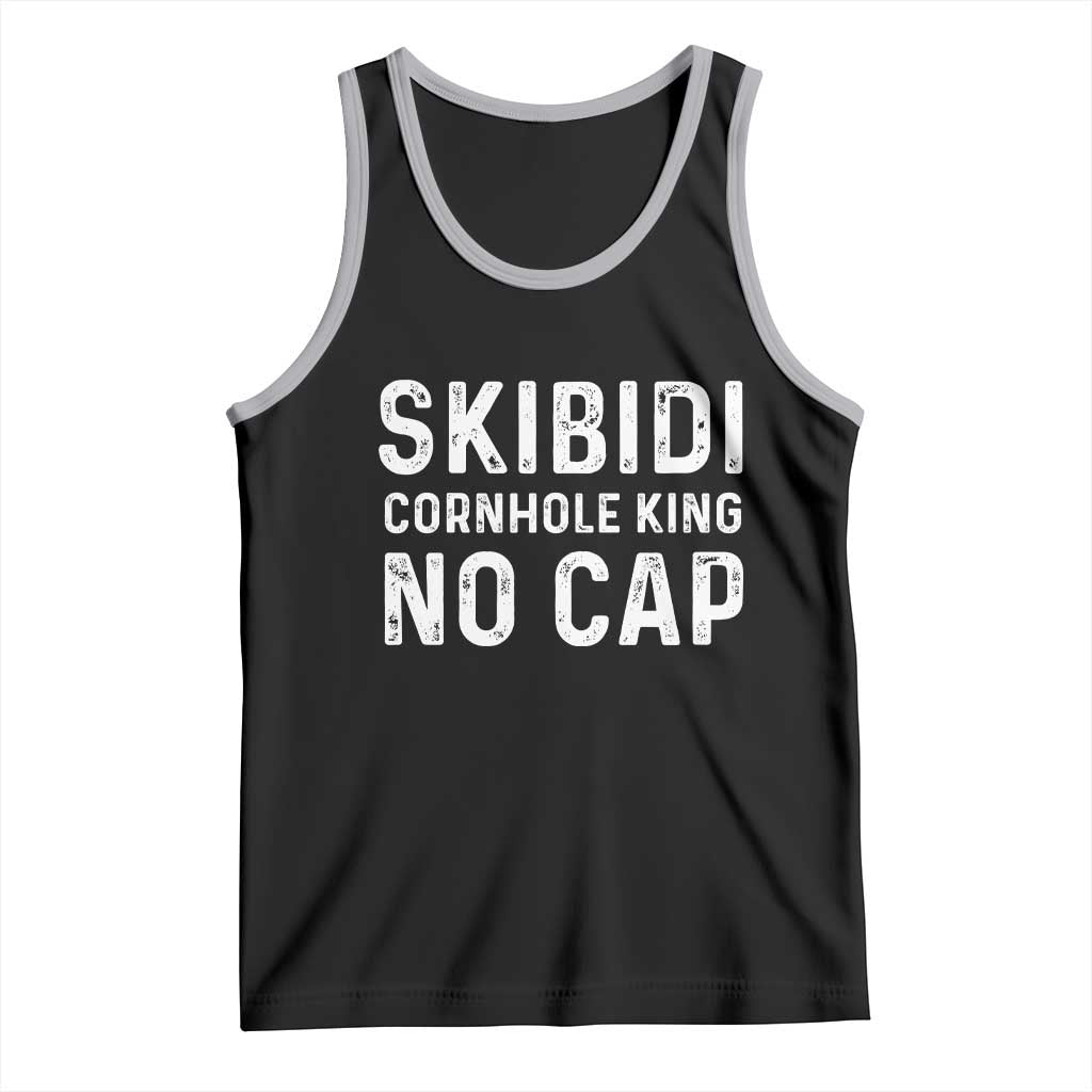 Cornhole King Tank Top No Cap Funny Bean Bag Toss Game TS10 Black Athletic Heather Print Your Wear