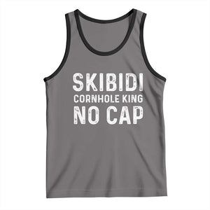 Cornhole King Tank Top No Cap Funny Bean Bag Toss Game TS10 Deep Heather Black Print Your Wear