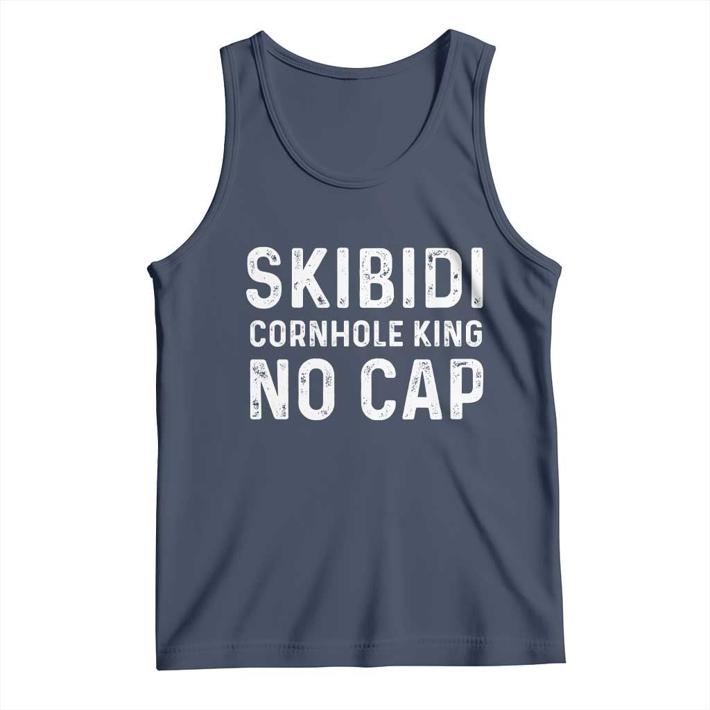 Cornhole King Tank Top No Cap Funny Bean Bag Toss Game TS10 Navy Print Your Wear