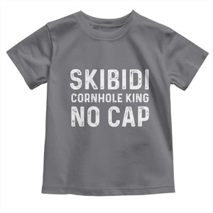 Cornhole King Toddler T Shirt No Cap Funny Bean Bag Toss Game TS10 Charcoal Print Your Wear
