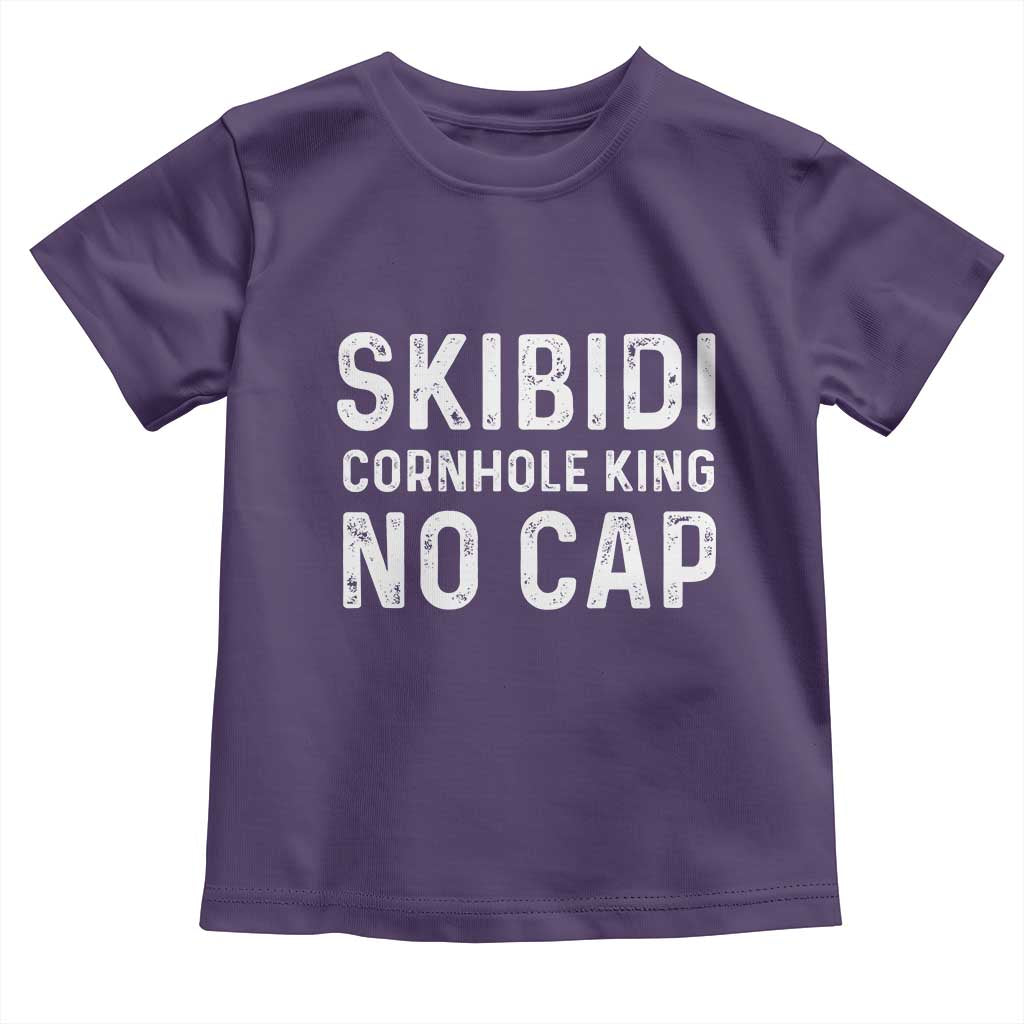 Cornhole King Toddler T Shirt No Cap Funny Bean Bag Toss Game TS10 Purple Print Your Wear