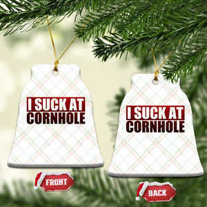 I Suck At Cornhole Ceramic Ornament Funny Bean Bag Toss Game TS10 Print Your Wear