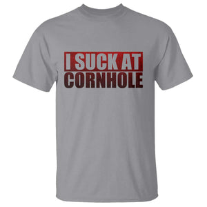 I Suck At Cornhole T Shirt Funny Bean Bag Toss Game TS10 Sport Gray Print Your Wear