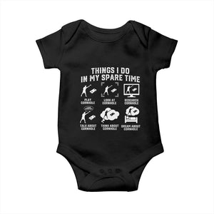 Funny Cornhole Lover Baby Onesie Things I Do In My Spare Time Bean Bag Toss Game TS10 Black Print Your Wear