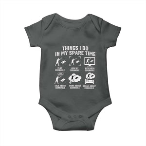 Funny Cornhole Lover Baby Onesie Things I Do In My Spare Time Bean Bag Toss Game TS10 Dark Heather Print Your Wear