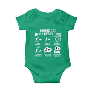 Funny Cornhole Lover Baby Onesie Things I Do In My Spare Time Bean Bag Toss Game TS10 Irish Green Print Your Wear