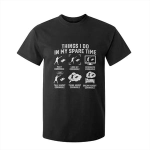 Funny Cornhole Lover T Shirt For Kid Things I Do In My Spare Time Bean Bag Toss Game TS10 Black Print Your Wear
