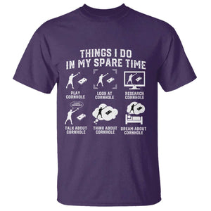 Funny Cornhole Lover T Shirt Things I Do In My Spare Time Bean Bag Toss Game TS10 Purple Print Your Wear