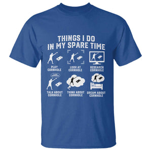 Funny Cornhole Lover T Shirt Things I Do In My Spare Time Bean Bag Toss Game TS10 Royal Blue Print Your Wear