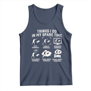 Funny Cornhole Lover Tank Top Things I Do In My Spare Time Bean Bag Toss Game TS10 Navy Print Your Wear