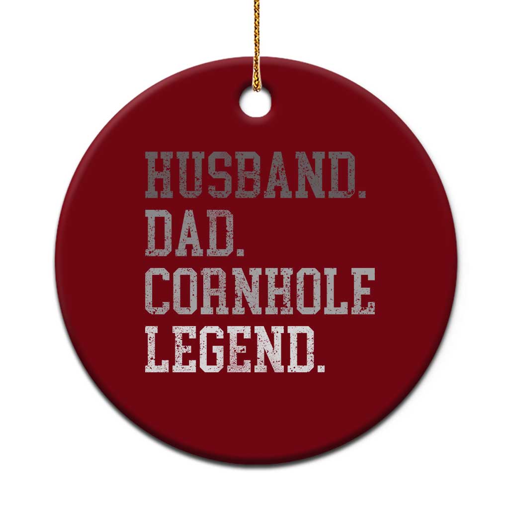 Husband Dad Cornhole Legend Ceramic Ornament Vintage Funny Birthday for Dad Fathers Day TS10 1pc Red Print Your Wear