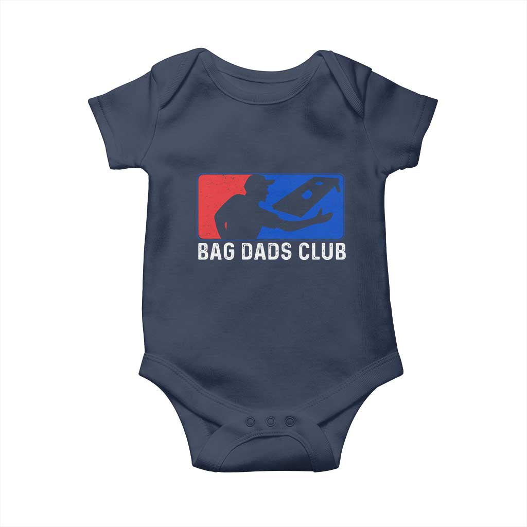Funny Cornhole Bag Dads Club Baby Onesie TS10 Navy Print Your Wear