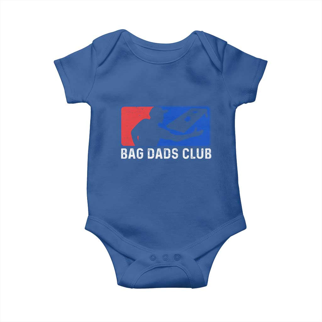 Funny Cornhole Bag Dads Club Baby Onesie TS10 Royal Blue Print Your Wear