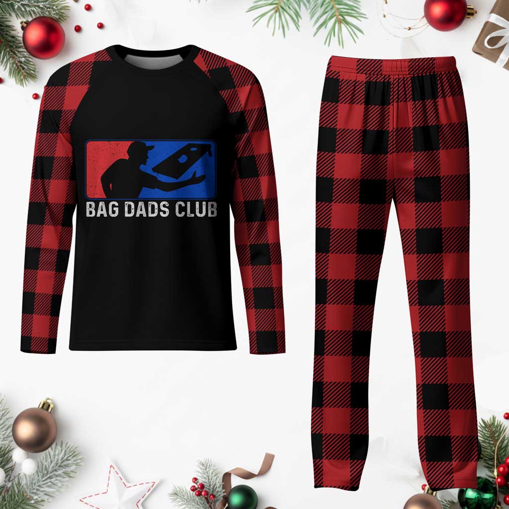 Funny Cornhole Bag Dads Club Plaid Pajama Set TS10 Buffalo Plaid Print Your Wear