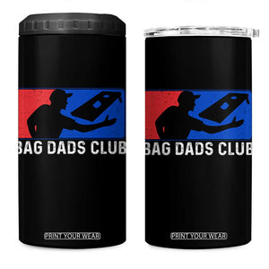 Funny Cornhole Bag Dads Club 4 in 1 Can Cooler Tumbler TS10 One Size: 16 oz Black Print Your Wear