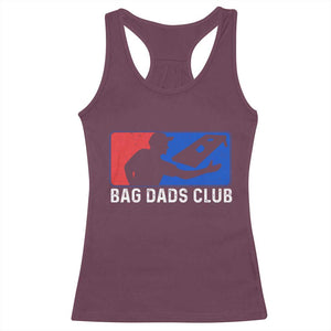 Funny Cornhole Bag Dads Club Racerback Tank Top TS10 Maroon Print Your Wear